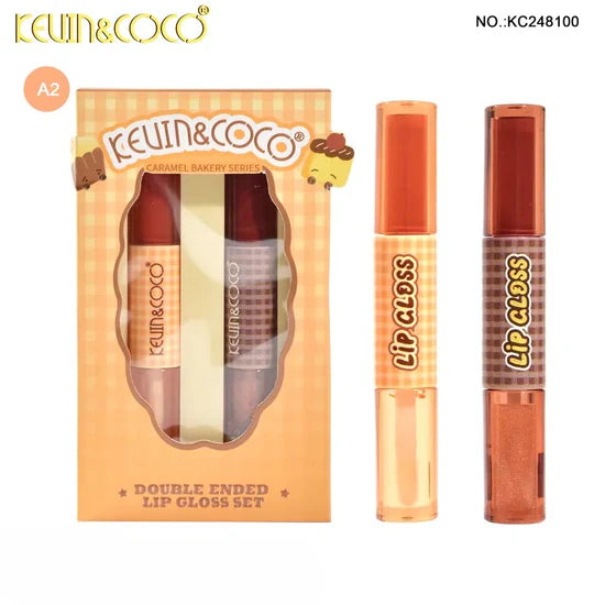 لیپ گلاس و رژ مایع مخملی مات و برق لب دوطرفه KEVIN COCO کوین کوکو