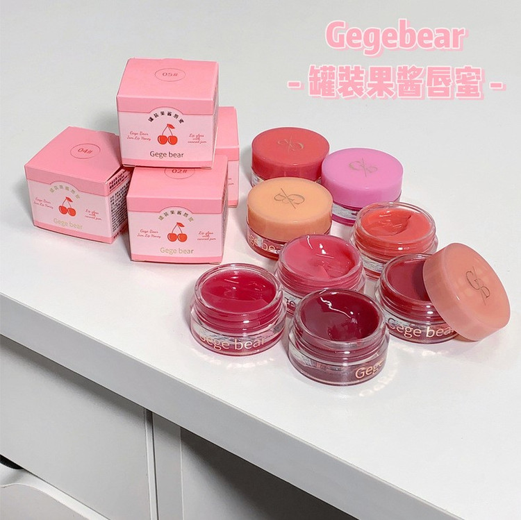 رژ کاسه ای خیس کره ای مربای لب لیپ گلاس گه گه بر GEGE bear