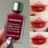 لیپ گلاس مایع رژ مایع کره ای خیس تینت لب مینی شیشه ای هراورنج Herorange