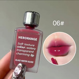 لیپ گلاس مایع رژ مایع کره ای خیس تینت لب مینی شیشه ای هراورنج Herorange