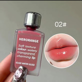 لیپ گلاس مایع رژ مایع کره ای خیس تینت لب مینی شیشه ای هراورنج Herorange