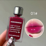 لیپ گلاس مایع رژ مایع کره ای خیس تینت لب مینی شیشه ای هراورنج Herorange