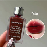 لیپ گلاس مایع رژ مایع کره ای خیس تینت لب مینی شیشه ای هراورنج Herorange